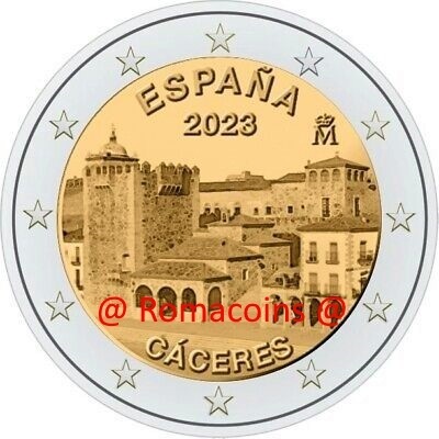2 Euro Commemorative Coin Spain 2023 Cáceres Unc